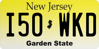 NJ license plate I50WKD