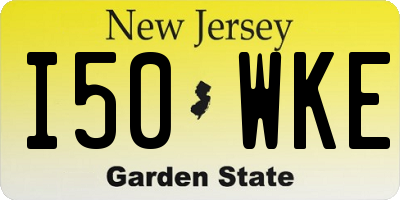 NJ license plate I50WKE