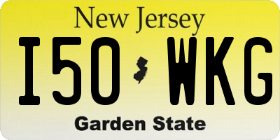 NJ license plate I50WKG