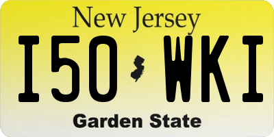 NJ license plate I50WKI