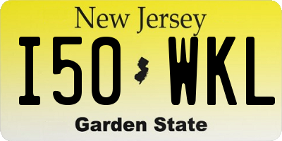 NJ license plate I50WKL
