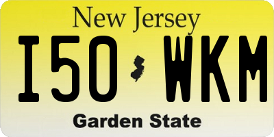 NJ license plate I50WKM