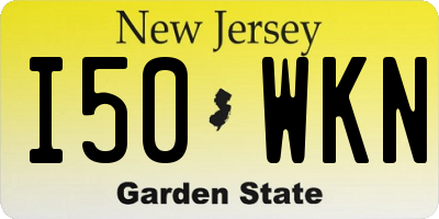 NJ license plate I50WKN
