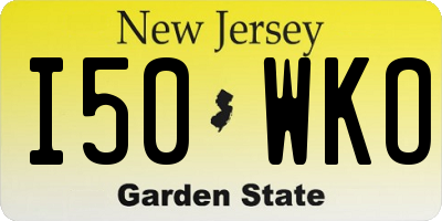 NJ license plate I50WKO