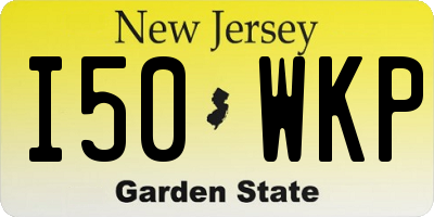 NJ license plate I50WKP