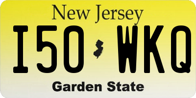 NJ license plate I50WKQ