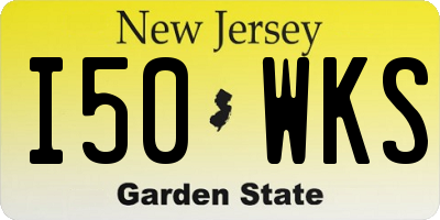 NJ license plate I50WKS