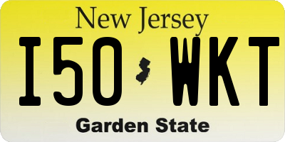 NJ license plate I50WKT