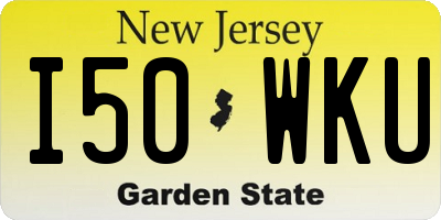 NJ license plate I50WKU