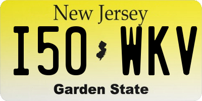 NJ license plate I50WKV