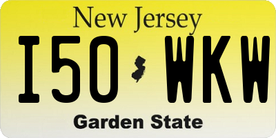 NJ license plate I50WKW