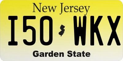 NJ license plate I50WKX