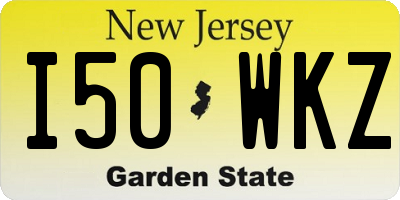 NJ license plate I50WKZ