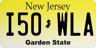 NJ license plate I50WLA