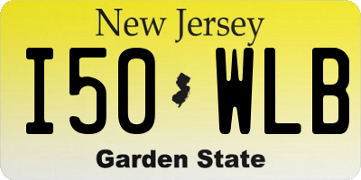 NJ license plate I50WLB