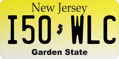 NJ license plate I50WLC