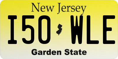 NJ license plate I50WLE