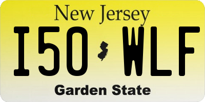 NJ license plate I50WLF
