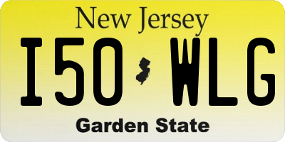 NJ license plate I50WLG
