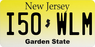NJ license plate I50WLM