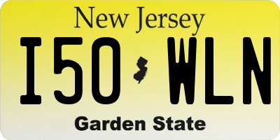 NJ license plate I50WLN