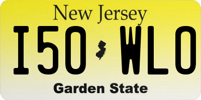 NJ license plate I50WLO