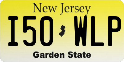 NJ license plate I50WLP
