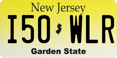 NJ license plate I50WLR
