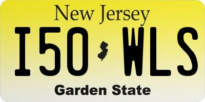NJ license plate I50WLS