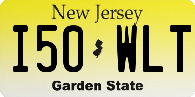 NJ license plate I50WLT