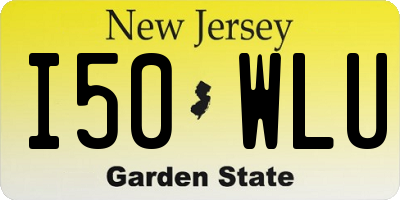 NJ license plate I50WLU