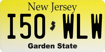 NJ license plate I50WLW