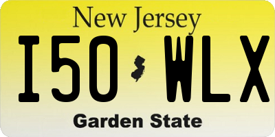 NJ license plate I50WLX