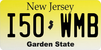 NJ license plate I50WMB