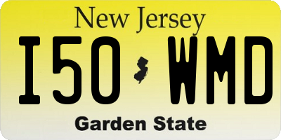 NJ license plate I50WMD