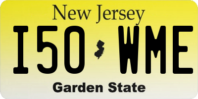 NJ license plate I50WME