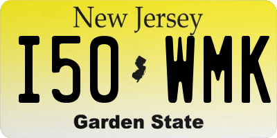 NJ license plate I50WMK