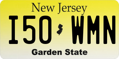 NJ license plate I50WMN