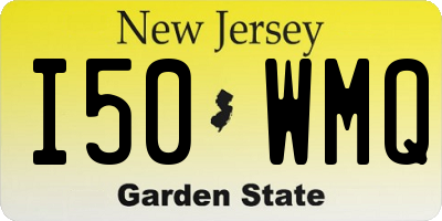 NJ license plate I50WMQ
