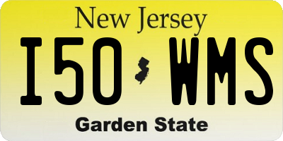 NJ license plate I50WMS