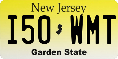 NJ license plate I50WMT