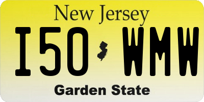 NJ license plate I50WMW