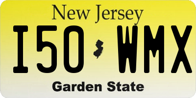 NJ license plate I50WMX