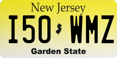 NJ license plate I50WMZ