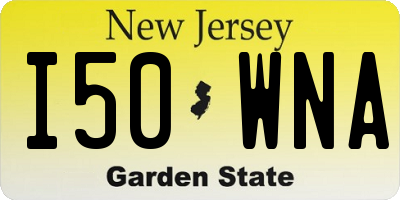 NJ license plate I50WNA