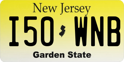 NJ license plate I50WNB