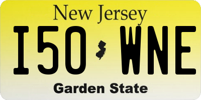 NJ license plate I50WNE