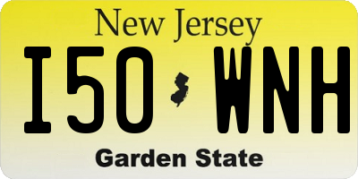 NJ license plate I50WNH