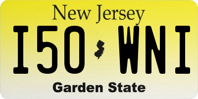 NJ license plate I50WNI