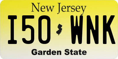 NJ license plate I50WNK